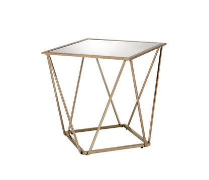 Fogya Mirrored & Champagne Table