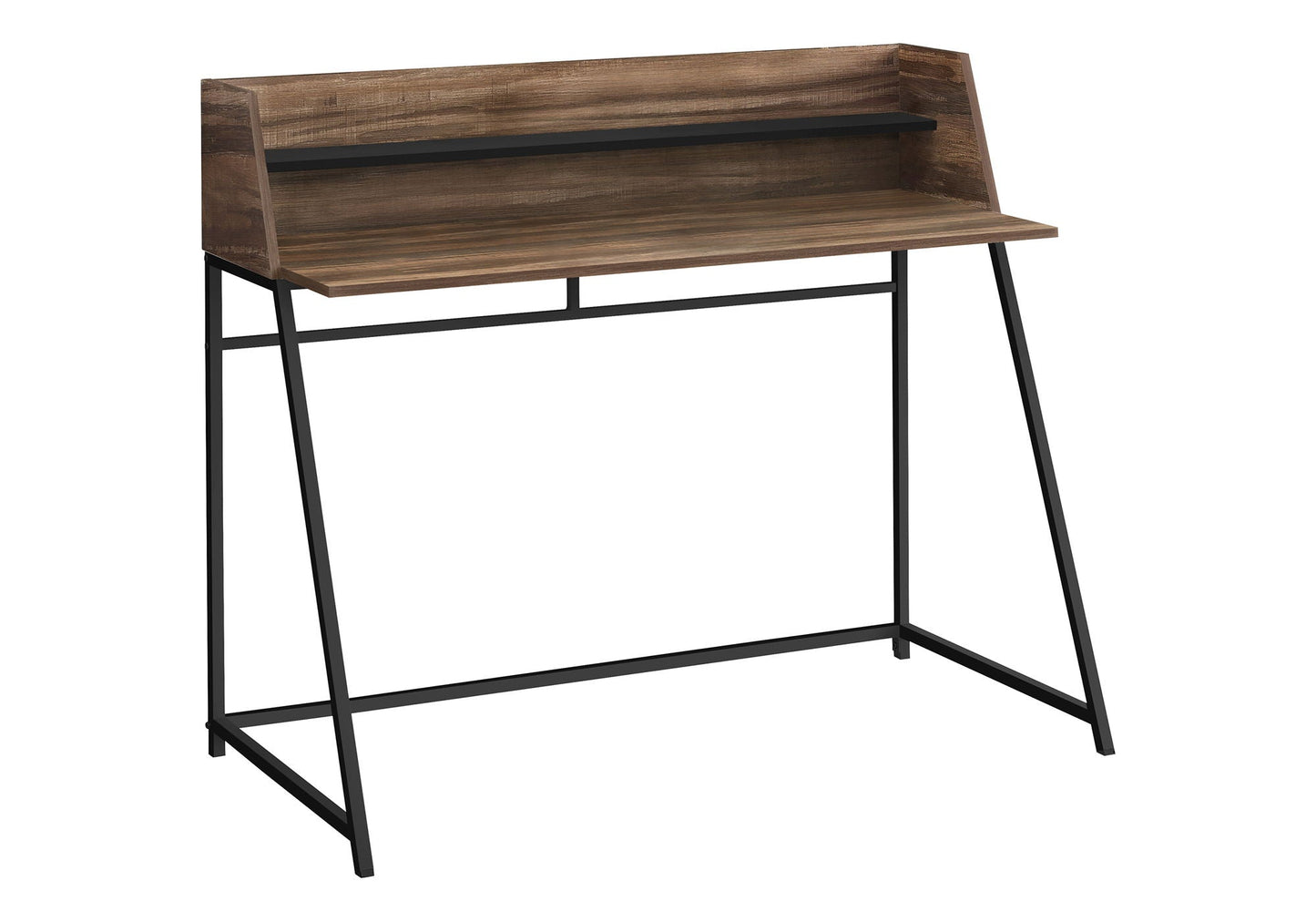 Computer Desk for Home Office with Marble Look and Storage Shelves