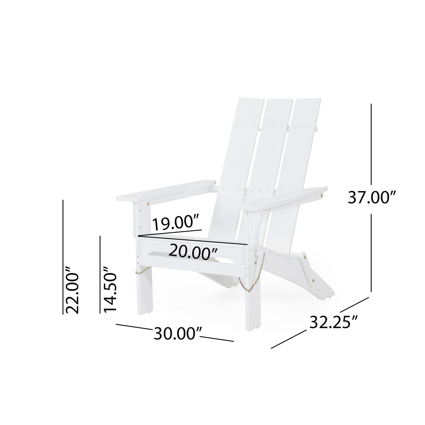 Aurascape Outdoor Comfort Foldable Adirondack Chair
