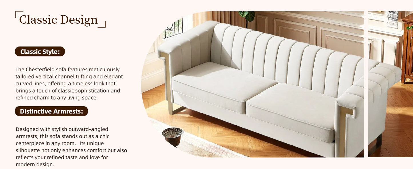 FX-P81-CW2 Modern Velvet Sofa