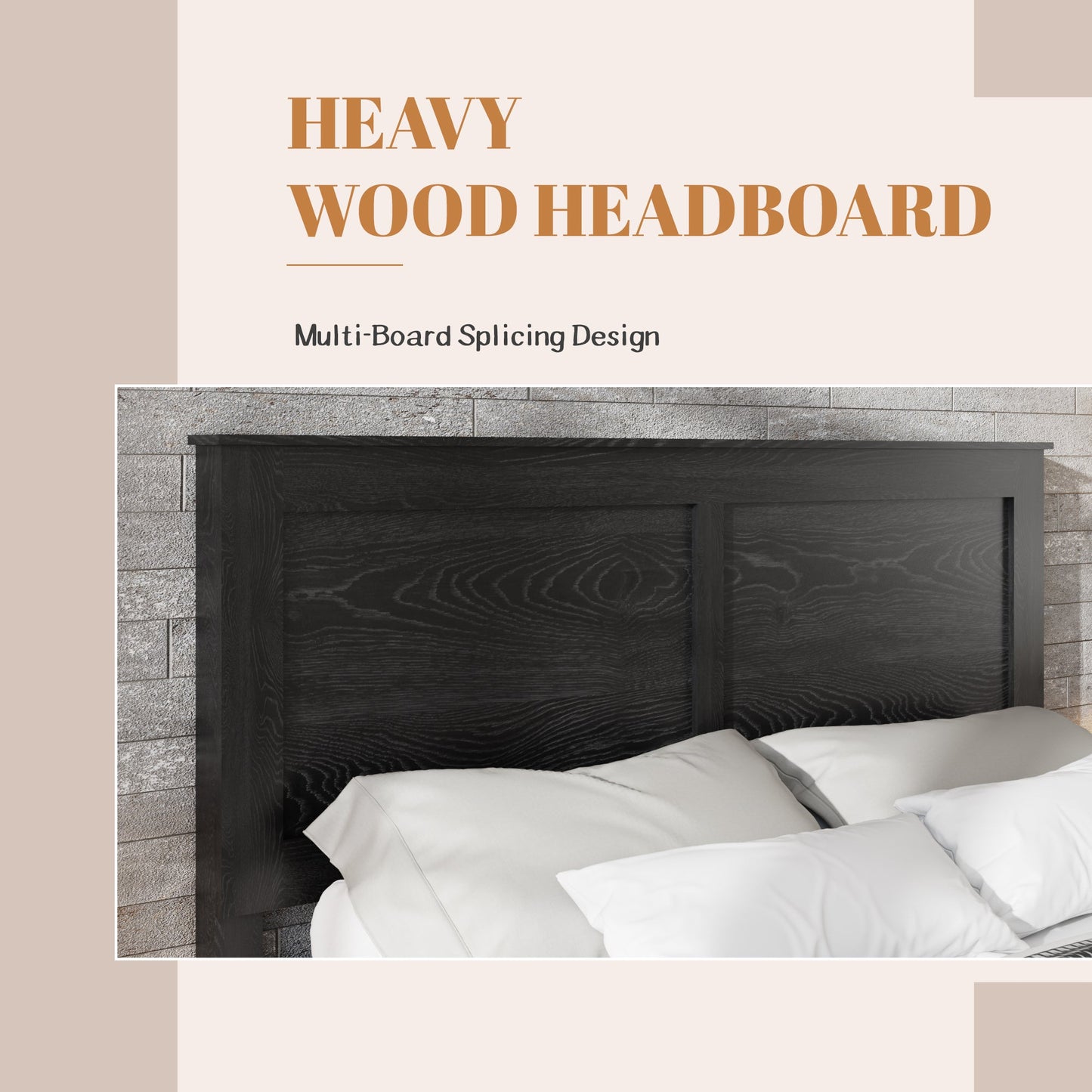 Full Size Wood Platform Bed Frame