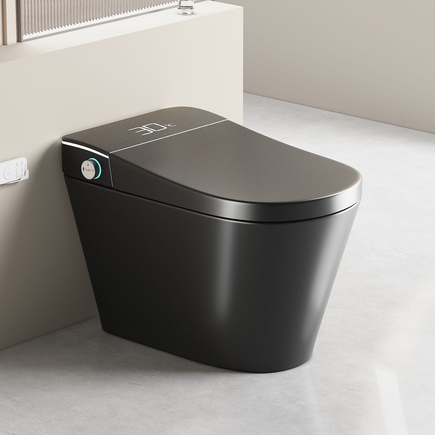 Smart Bidet Toilet With Auto Open / Close Seat, Warm Water Wash, Heated Seat, And Wireless Remote Control