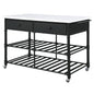Emery - Kitchen Island - White Cultured Marble Top & Gray