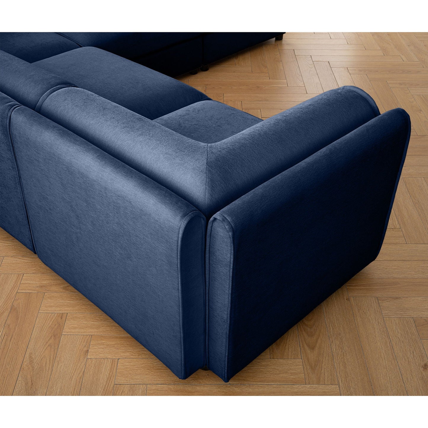Stylish Sofa With Storage Seat And Cylindrical Backrest
