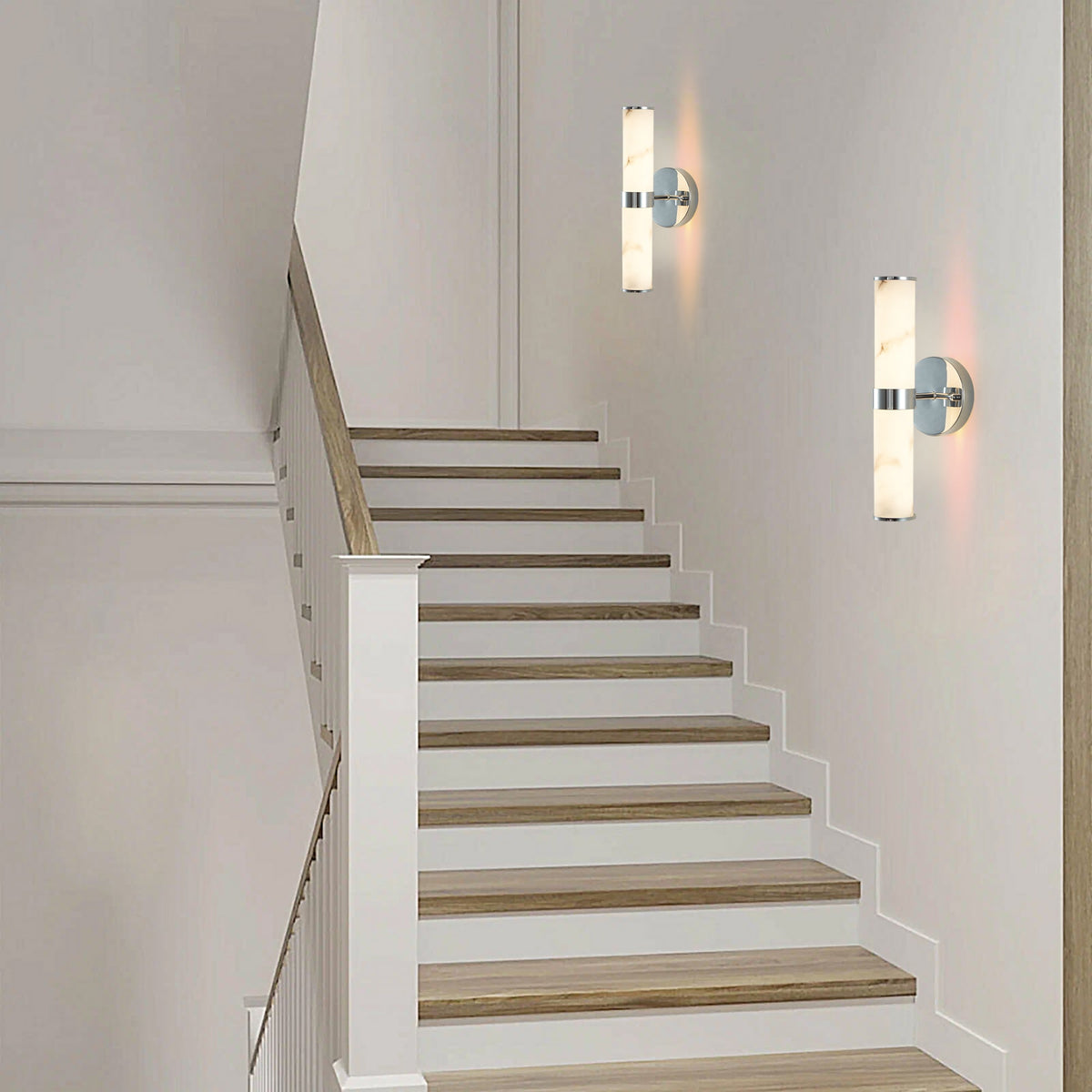 Resin Imitation Marble Wall Light Set of 2