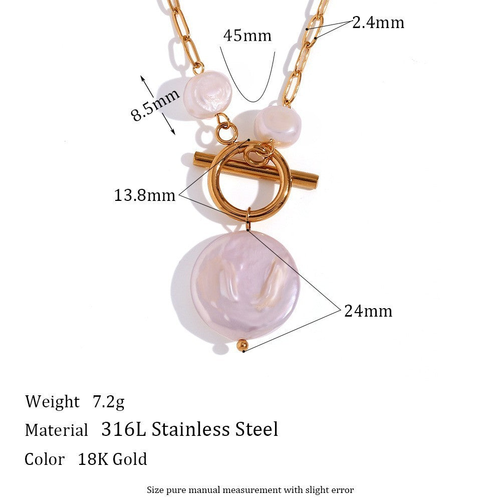 Aura Gold Celestial Moon & Star Disc Necklace | Vintage Titanium Stainless Steel Medallion | Retro Sun & Moon Crystal Charm Jewelry