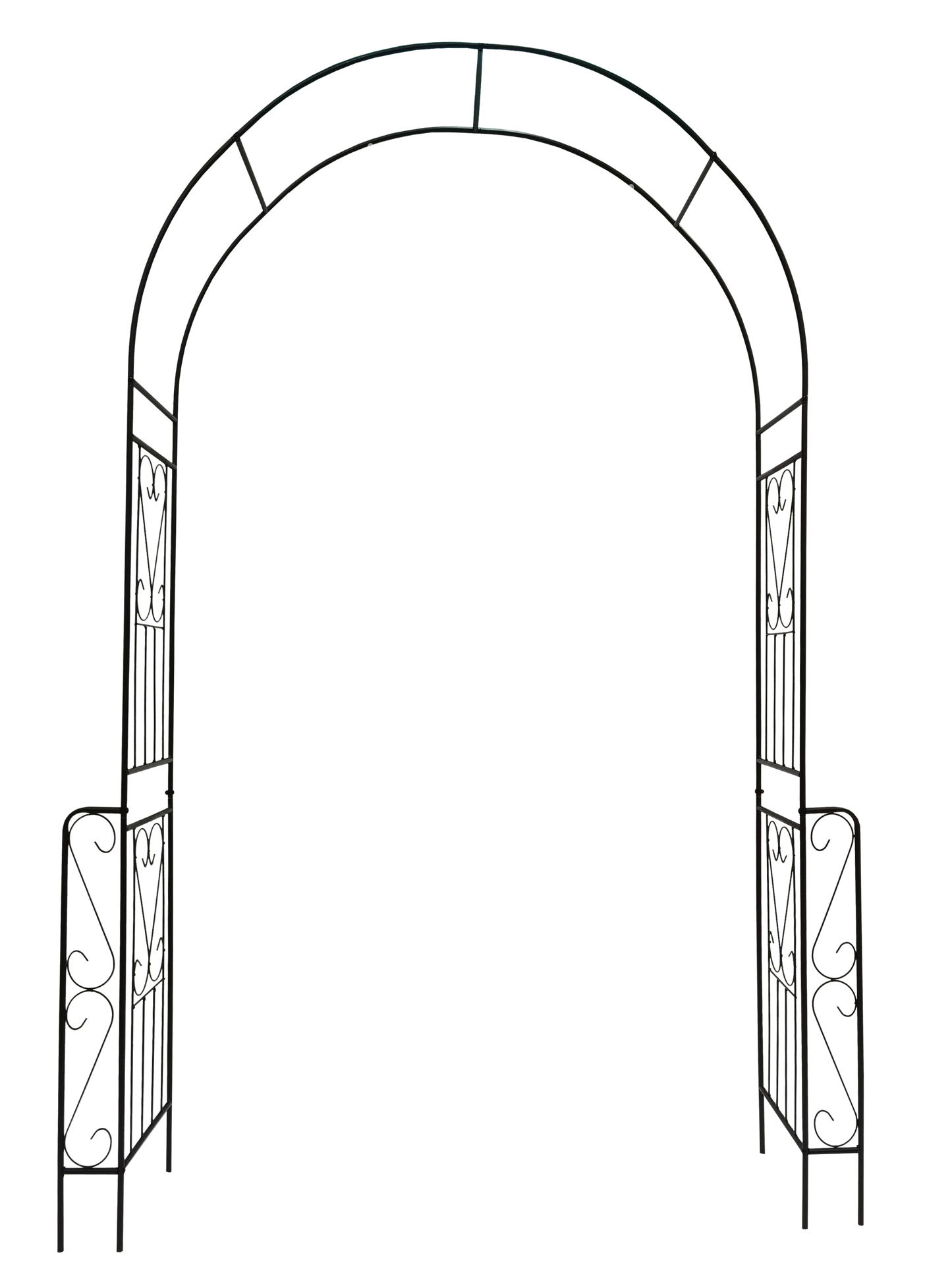 Metal Garden Arch W55'' x H94.5'' - Cream White Outdoor Arbor