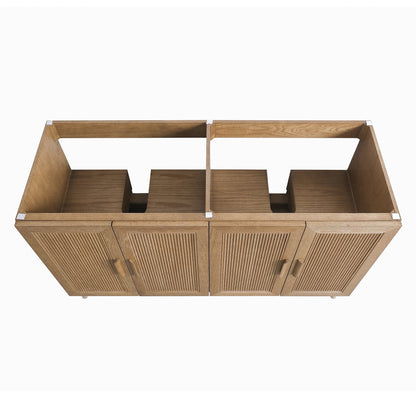Fully Assembled 60'' Light Coffee Single Sink Bathroom Vanity