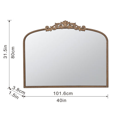 Arch Mirror, Baroque Inspired Wall Decor For Bathroom, Bedroom, Living Room