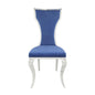 Azriel - Side Chair (Set of 2) - Blue Velvet & Mirroed Silver