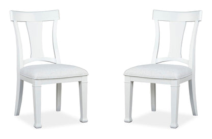 Kingston - Upholstered Side Chair (Set of 2) - Whisper White And Cerused Nutmeg