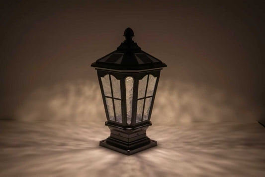 Garden Post Light Black Aluminum Outdoor Column Light