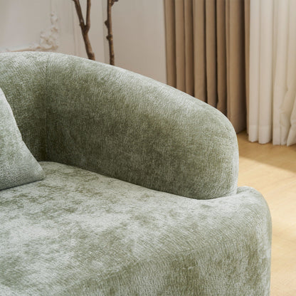Modular L-Shape Sectional Sofa With Curved Chaise