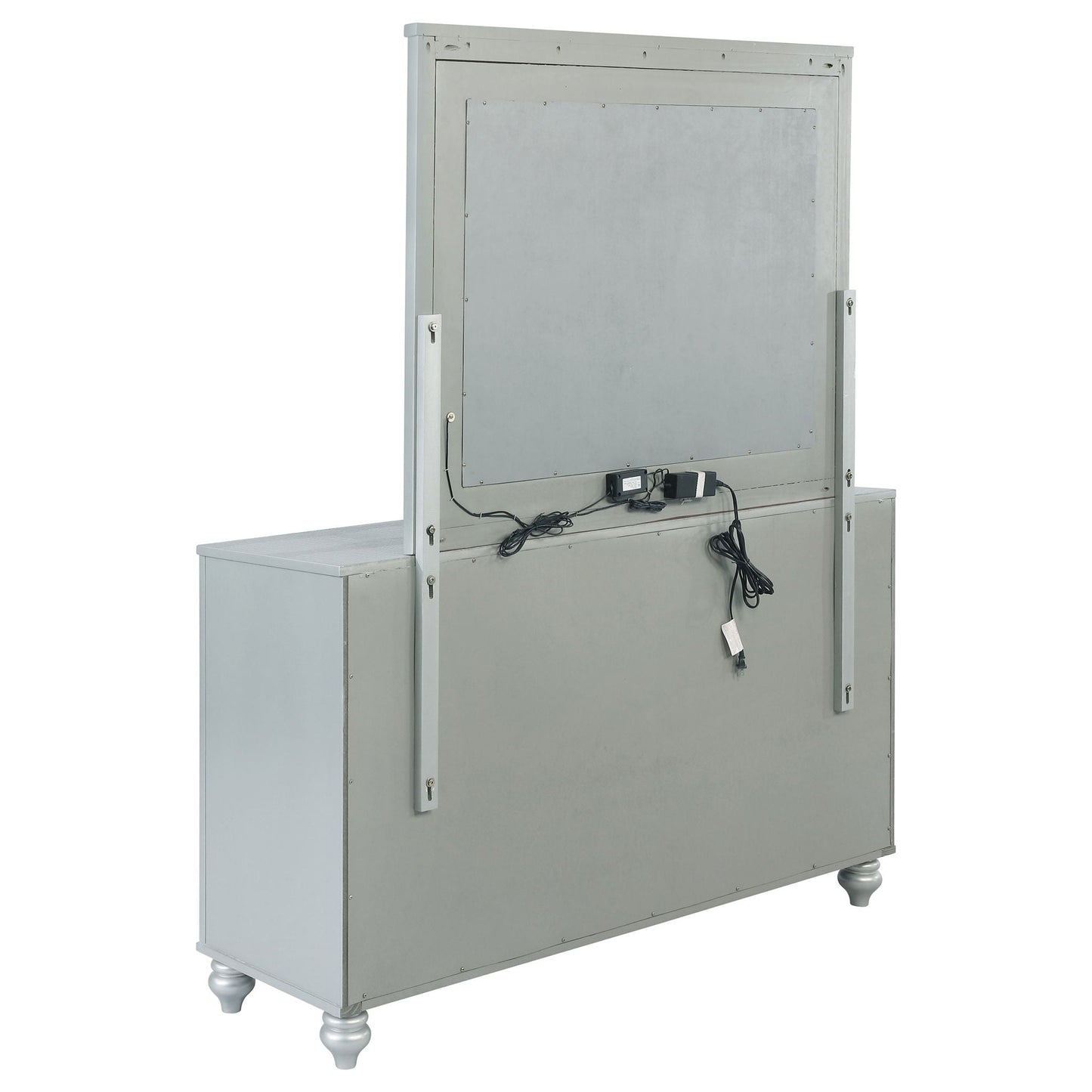Arabesque - 6 Drawer Dresser With Mirror - Silver
