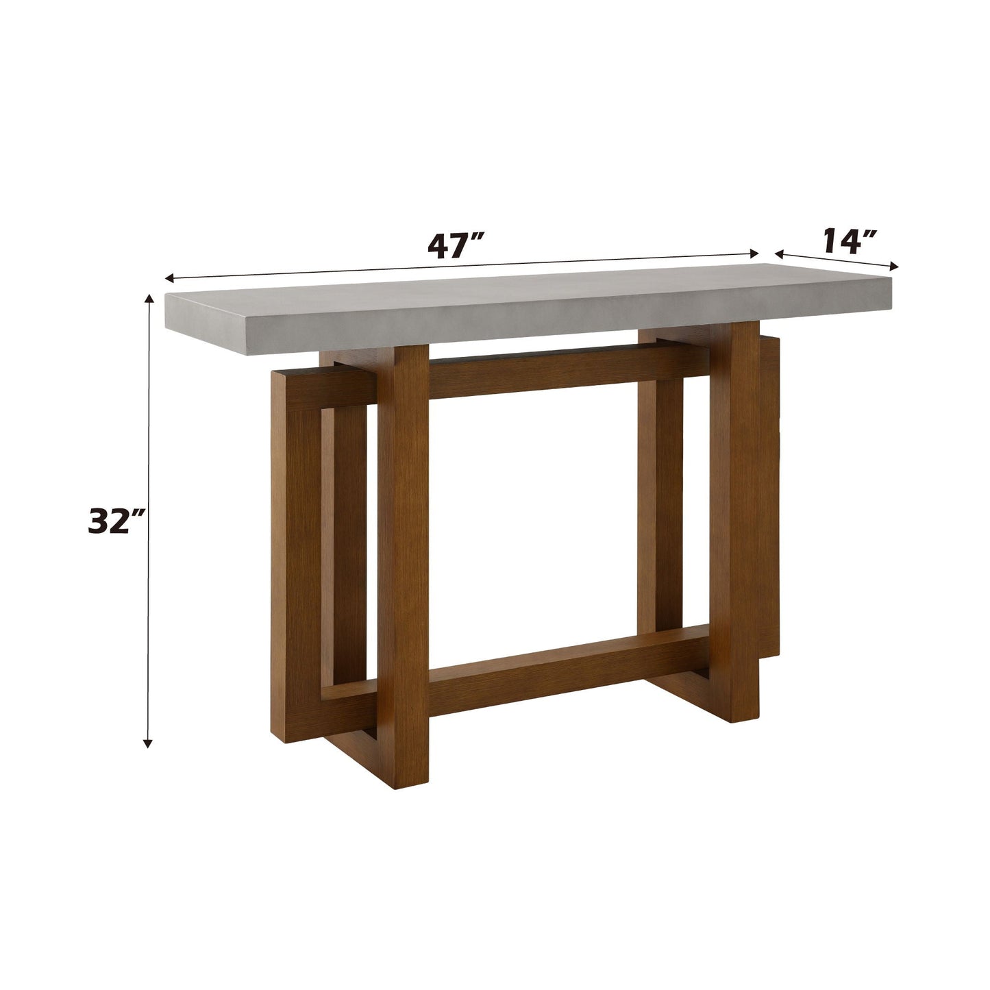 Keven Faux Concrete Top Table