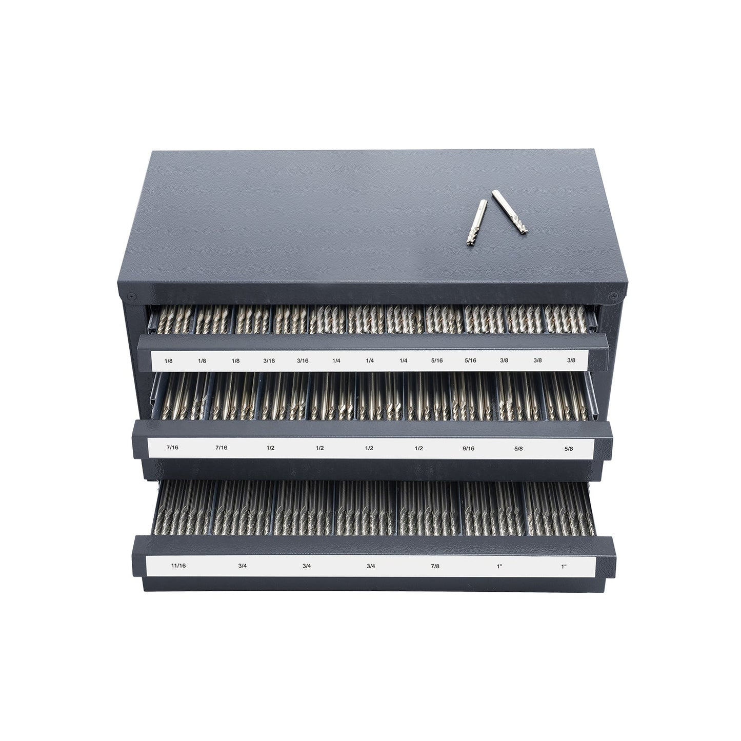 End Mill Dispenser Cabinet, Three-Drawer Organizer for End Mill Storage