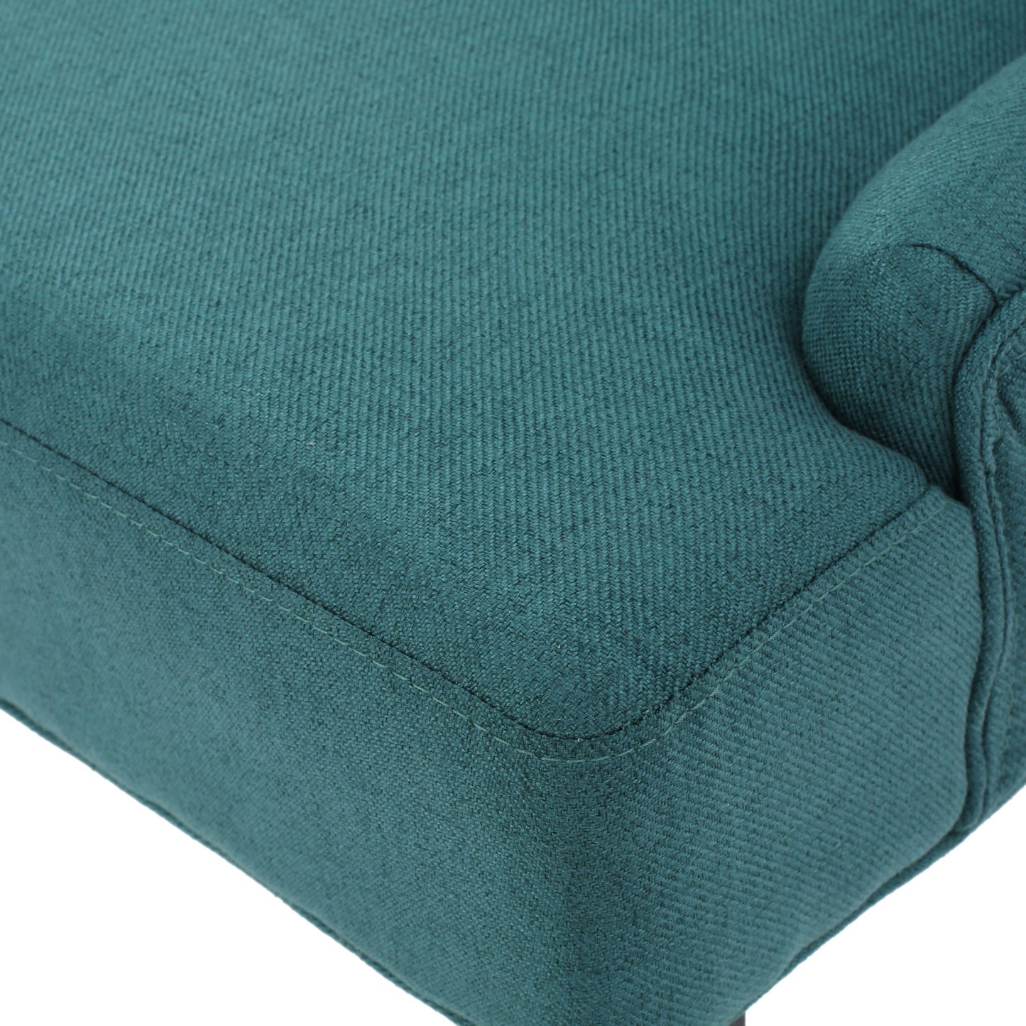 Dining Chair Set of 2 With Upholstered Diamond Tufting And Espresso Birch Legs - Teal