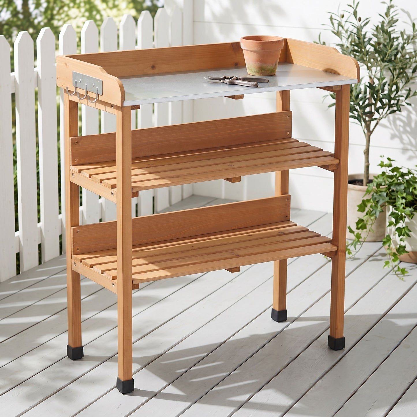 Outdoor Potting Table, 3 Tier Workbench