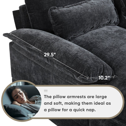 Modern U-Shaped Sectional Sofa with Console and USB Charger
