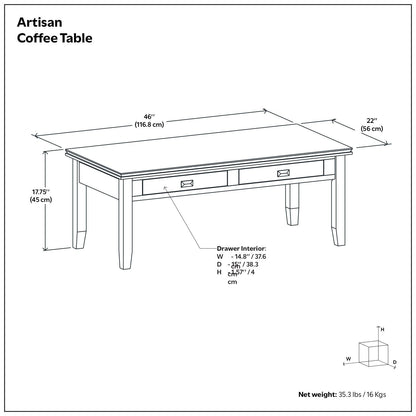 Artisan - Coffee Table - Russet Brown