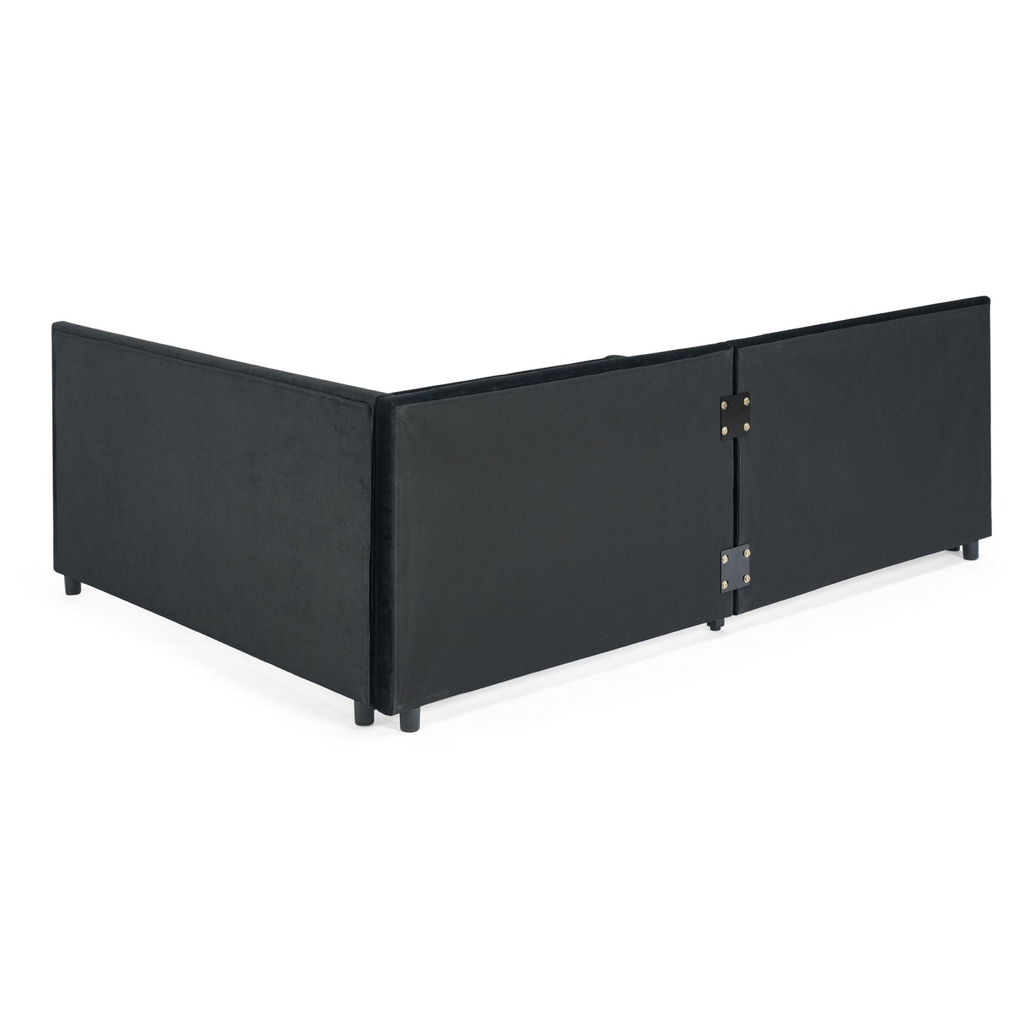 Upholstered Tufted Daybed Frame With Storage Drawers