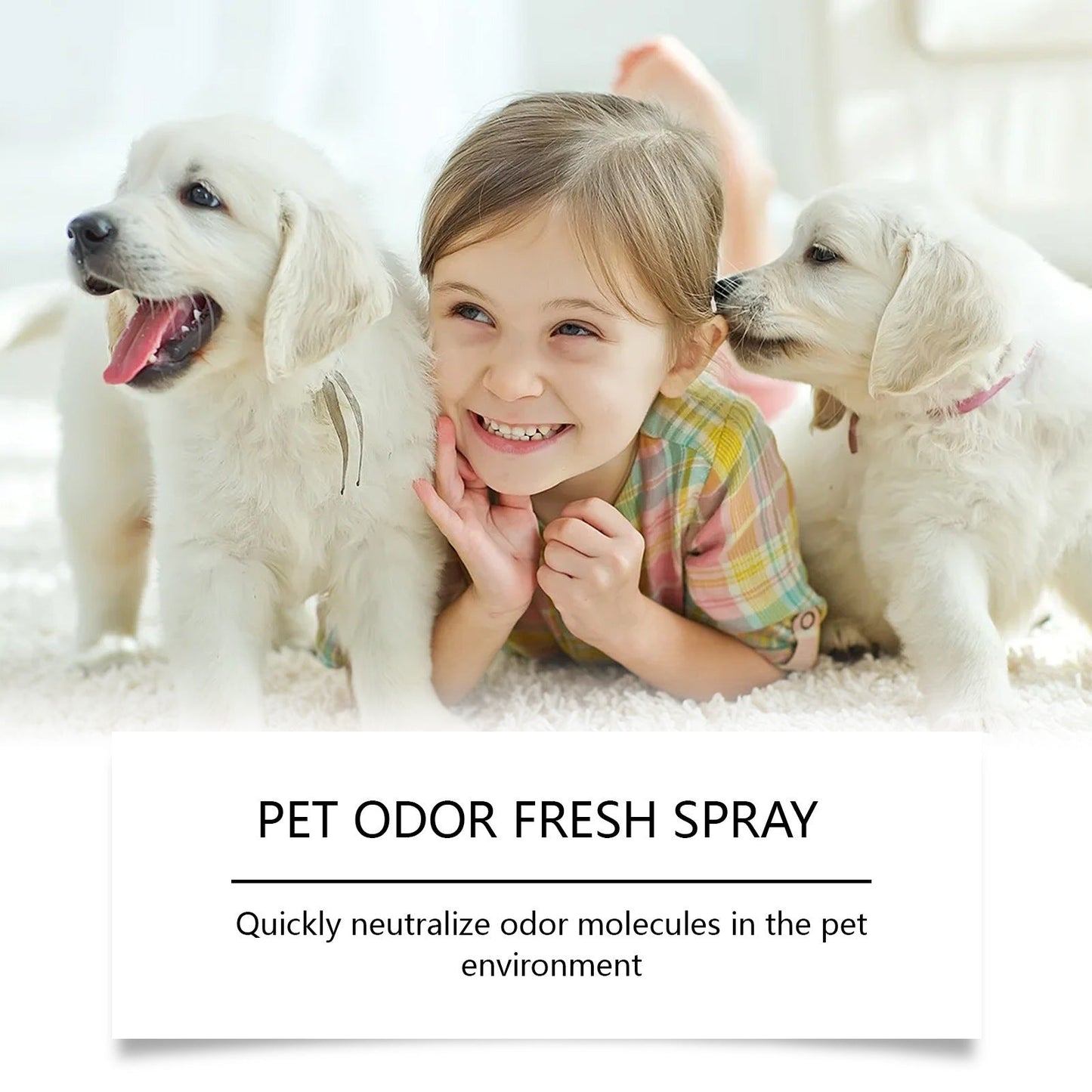 Yegbong Pet Deodorizing Spray With Triple Plant-Based Essential Oils For Odor Removal, Suitable For Cat Litter, Mats, And Fabrics