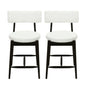 Mid Century Modern Counter Stools, Fabric Upholstered Chairs