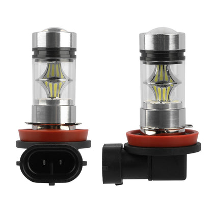 2PCS 1000lm 100W H8/H9/H11 LED Fog DRL Light Bulb IP65 Water-Resistant 360¡ Beam Angle 6000K White