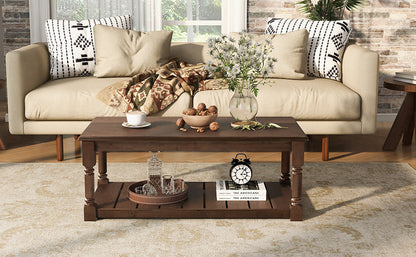 Vibe Haus Farmhouse Wooden Coffee Table