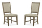 Paxton Place - Step Upholstered Side Chair (Set of 2) - Dovetail Gray