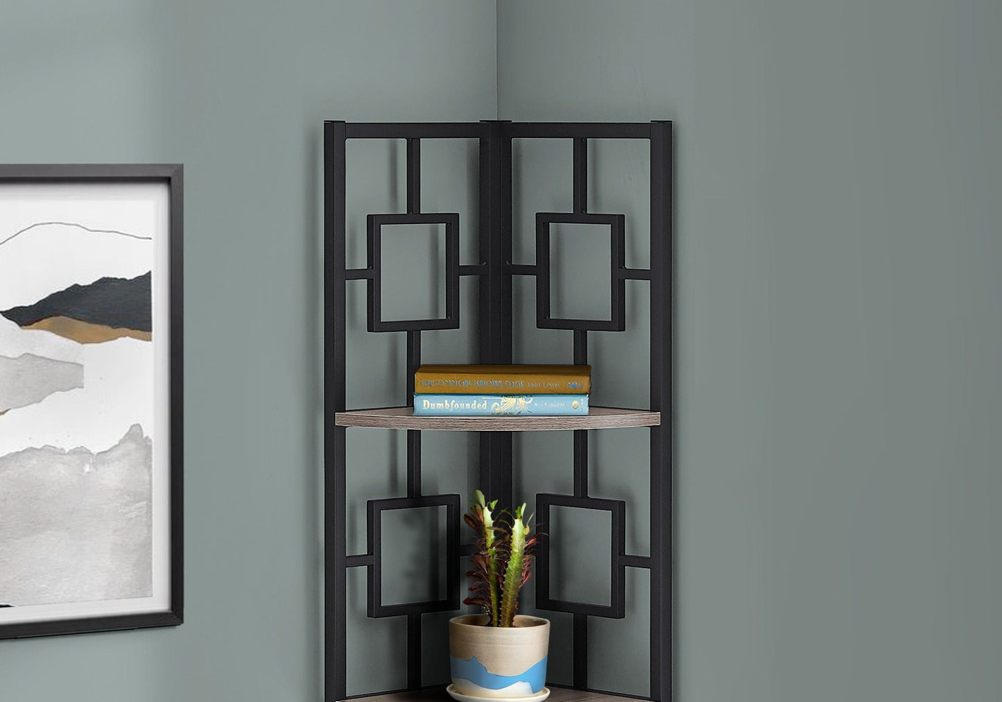 4 Tier Corner Bookshelf - Contemporary & Modern