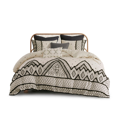 Full/Queen 3 Piece Flax and Cotton Blended Duvet Cover Set
