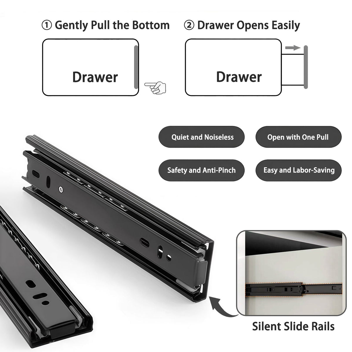 6 Drawer Dresser With Spacious Countertop And Concealed Handles