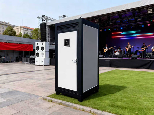 Person Portable Toilet Cabin – Outdoor Restroom with Light, Sink & Vent Fan