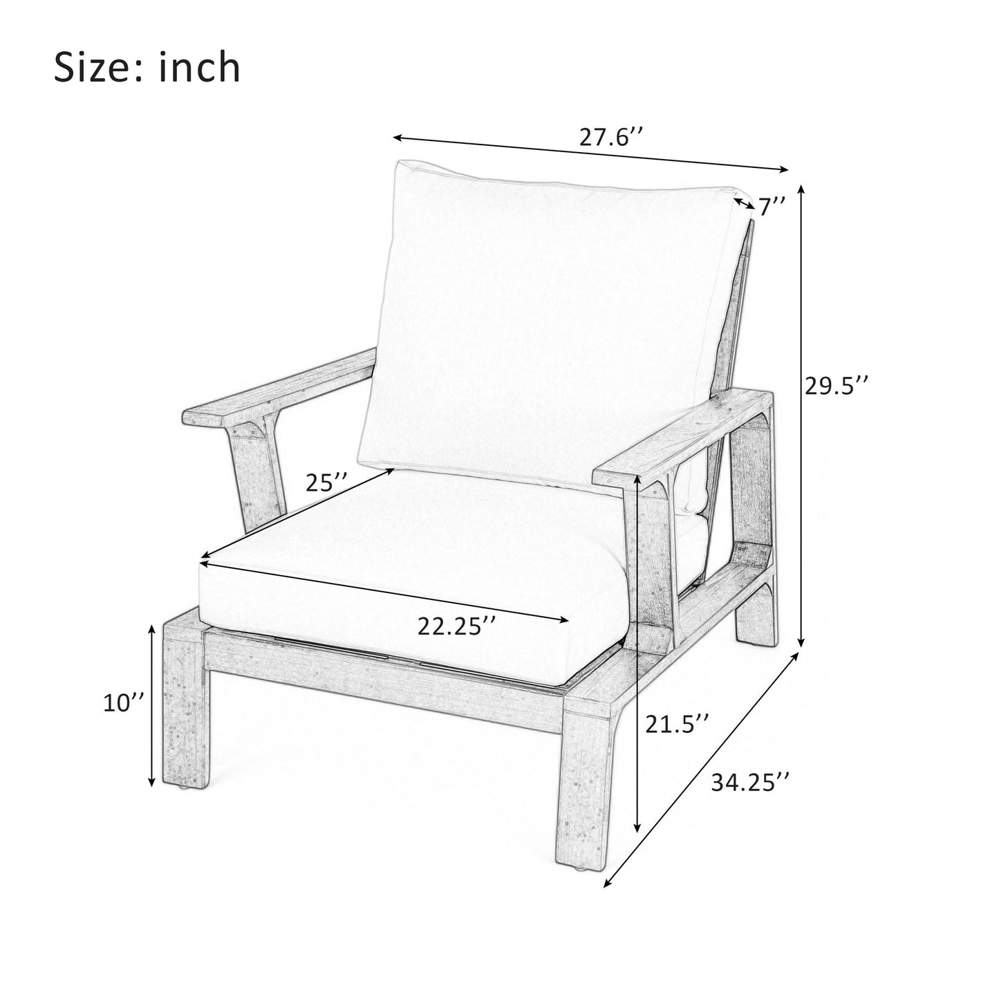 Modern Patio Accent Chair