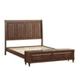 Sleigh Bed Frame With Tall Headboard And Storage Bench