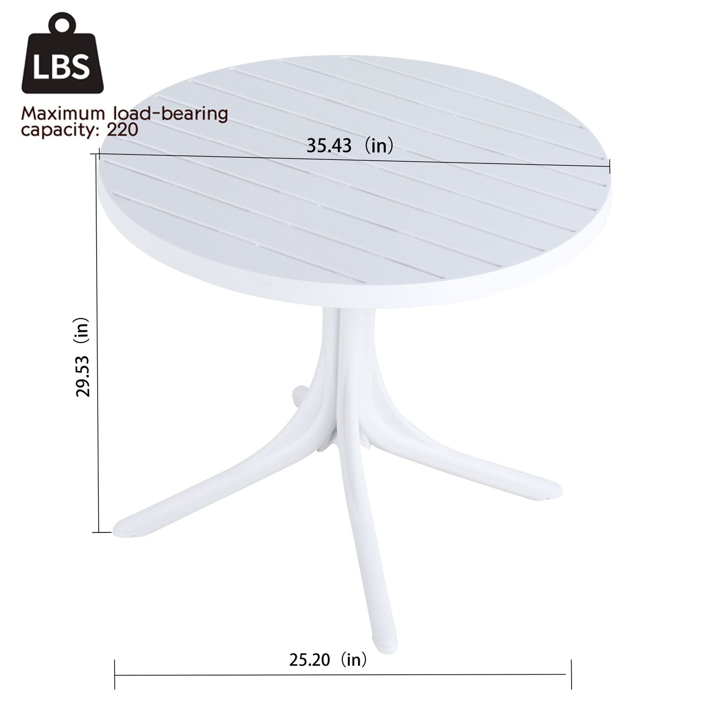 4 Piece Set Of Single Chairs, Traditional Elements With Round Table