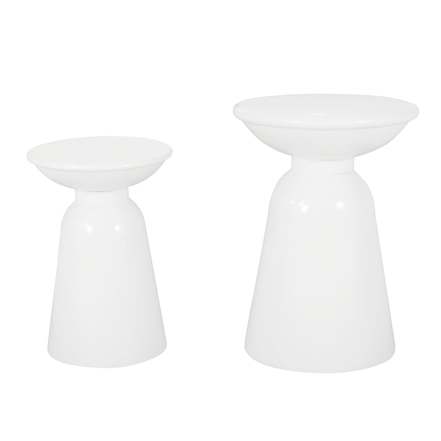 Serenita Outdoor Side Tables With Flared Design (Set of 2)