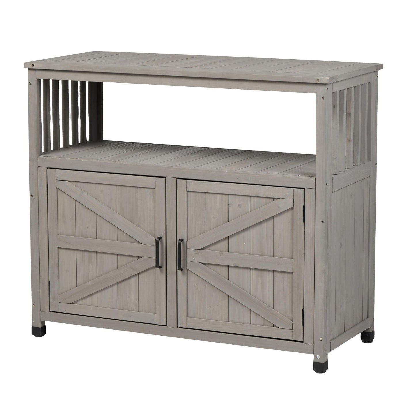 Patio Bar Table Set With Storage