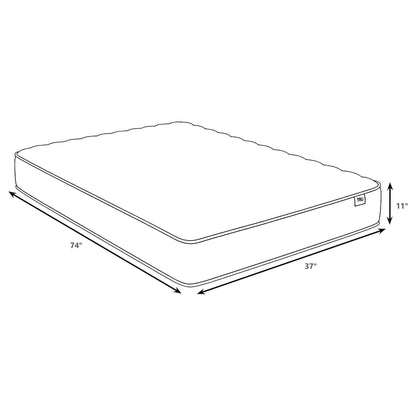 Hayes Twin Firm Tight Top Hybrid Mattress White