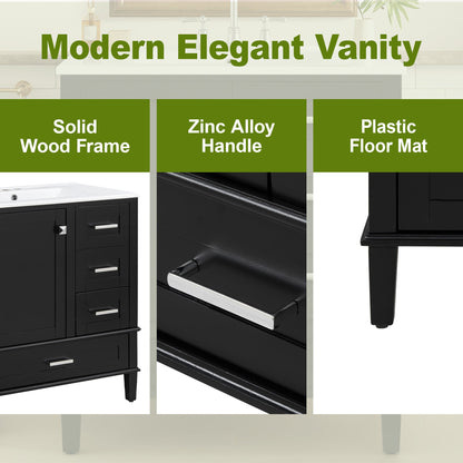 30" Bathroom Vanity with Sink Combo Set