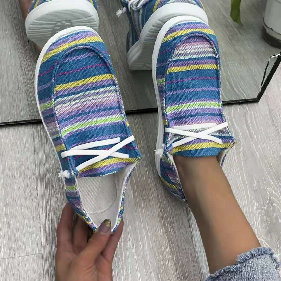New creative muti-colored different fun patterned Canvas Shoes for Women
