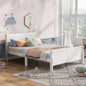Platform Bed Frame Mattress Foundation Sleigh Bed With Headboard / Footboard / Wood Slat Suppor