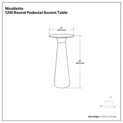 Nicollette - Side Table - Antique Brass