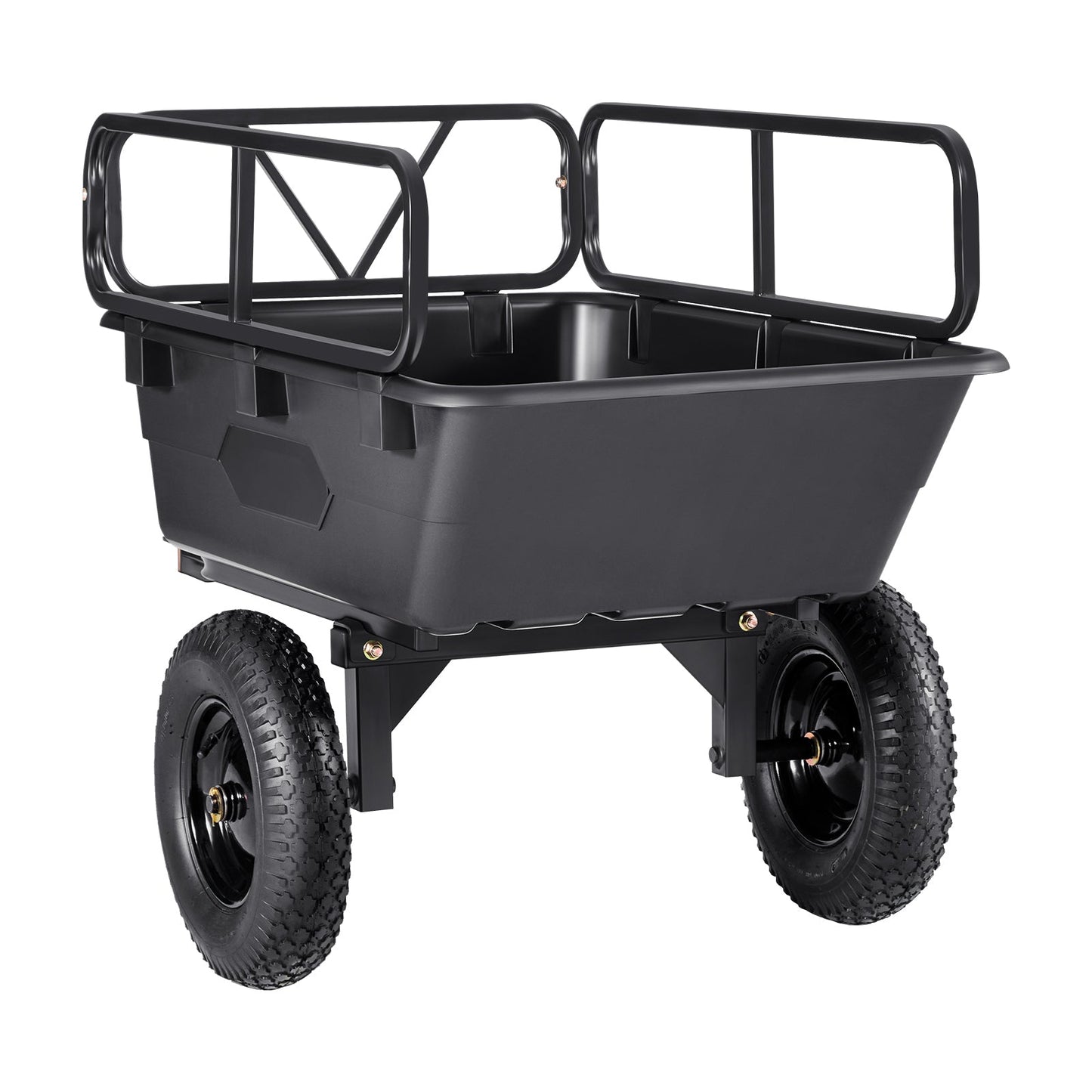 Dump Trailer 500 lbs 10 Cu. Ft Tow Behind Plastic Garden ATV Trailer Cart