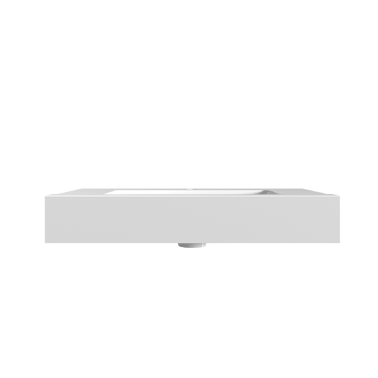 BB02-36-101 Integrated Solid Surface Basin Without Drain and Faucet, Glossy