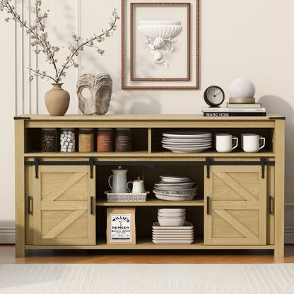 U_STYLE 59.3'' Sideboard with Sliding Barn Door