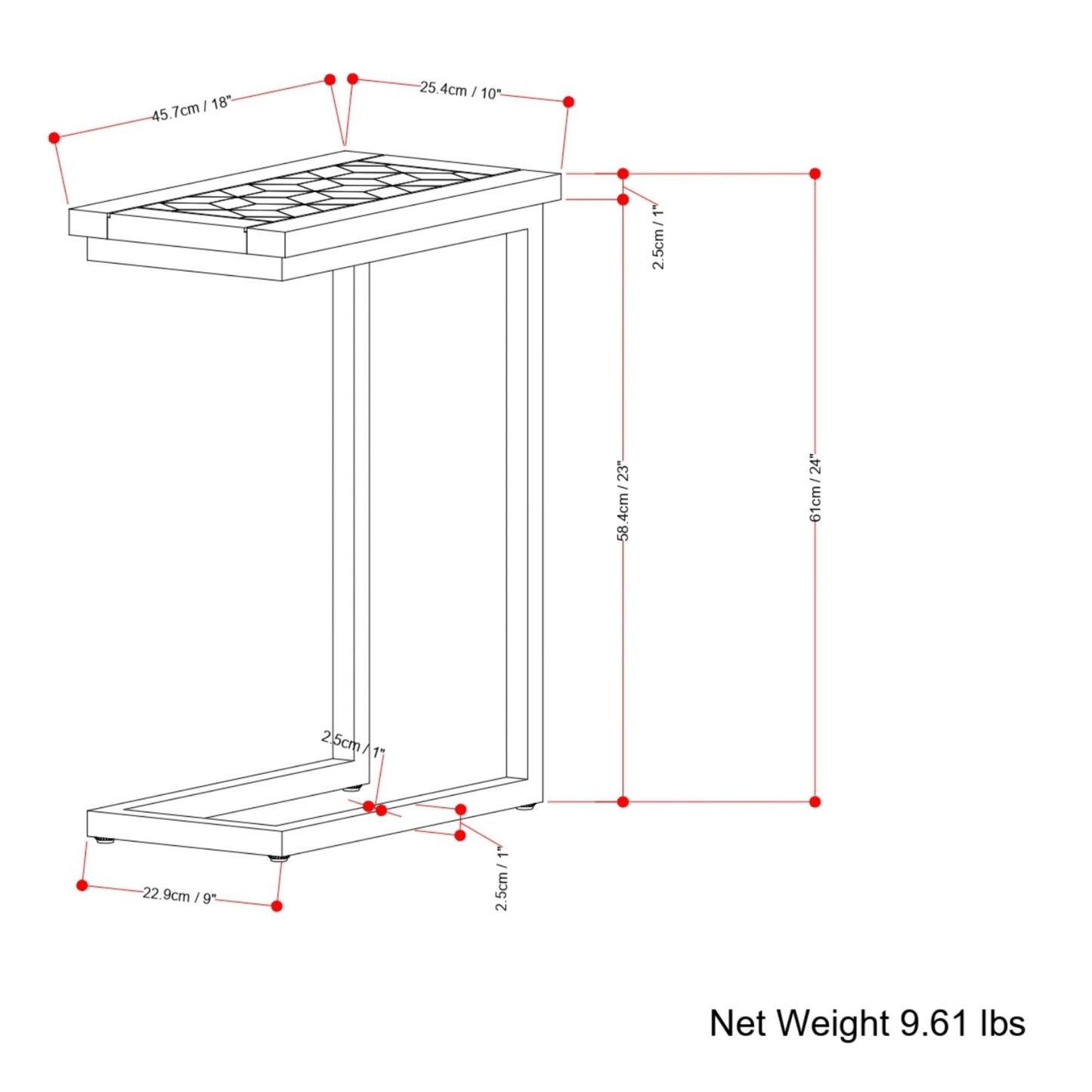 Skyler - C Side Handcrafted Table
