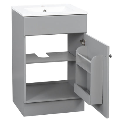 Bathroom Vanity With Sink, Cabinet With Adjustable Shelf