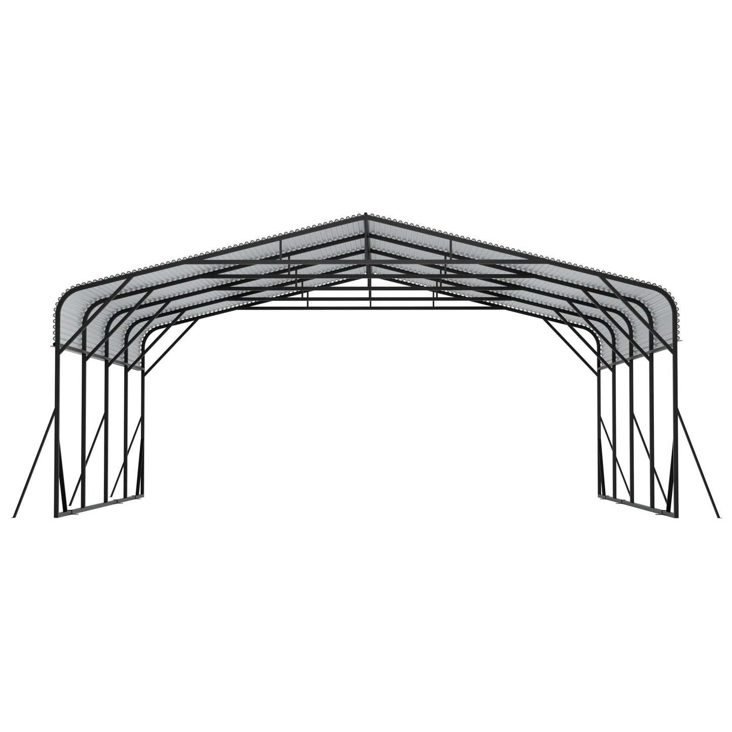 Heavy Duty Carport, All Weather Shelter - Black